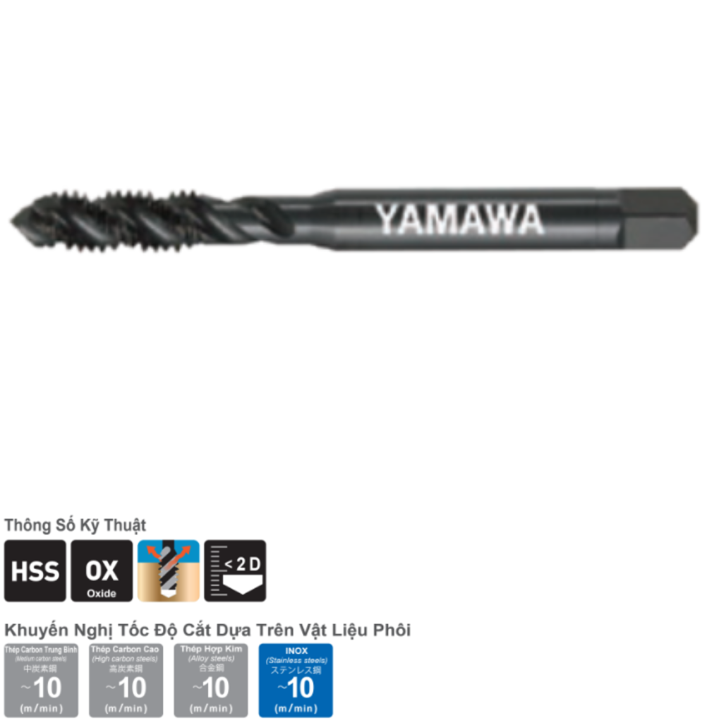 Mũi Taro Xoắn P2 M18x1.5 YAMAWA SUMQ018O