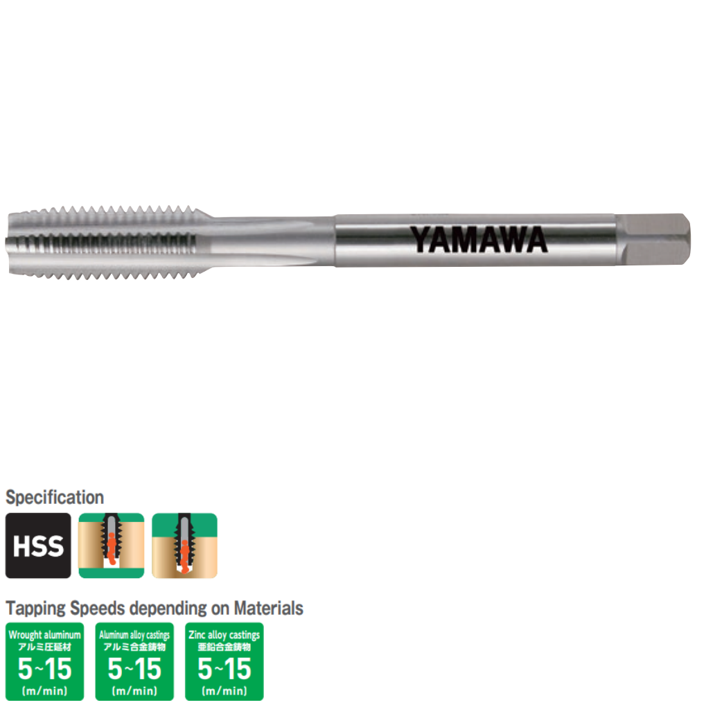 Mũi Taro - Nhôm HSS M5x0.8 YAMAWA TW5.0K1LEBA