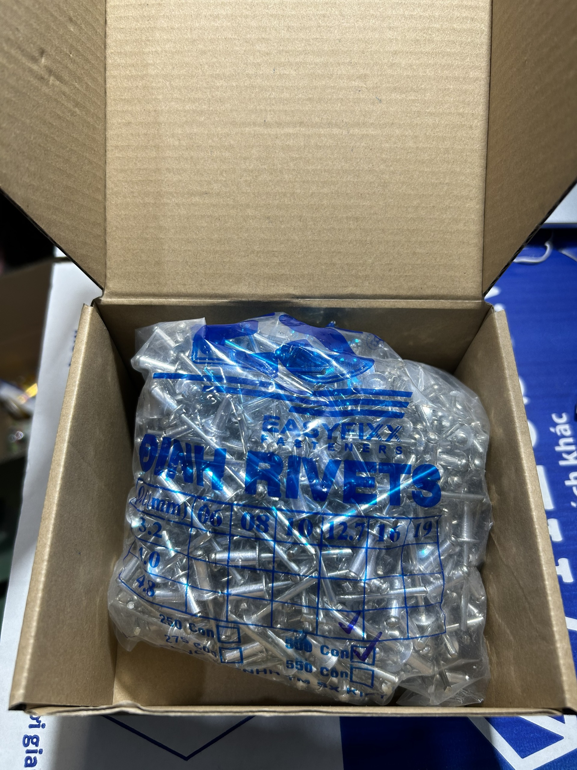 Rivet Nhôm OD4.8x12.7mm (497-500 Cái) - Ảnh 5