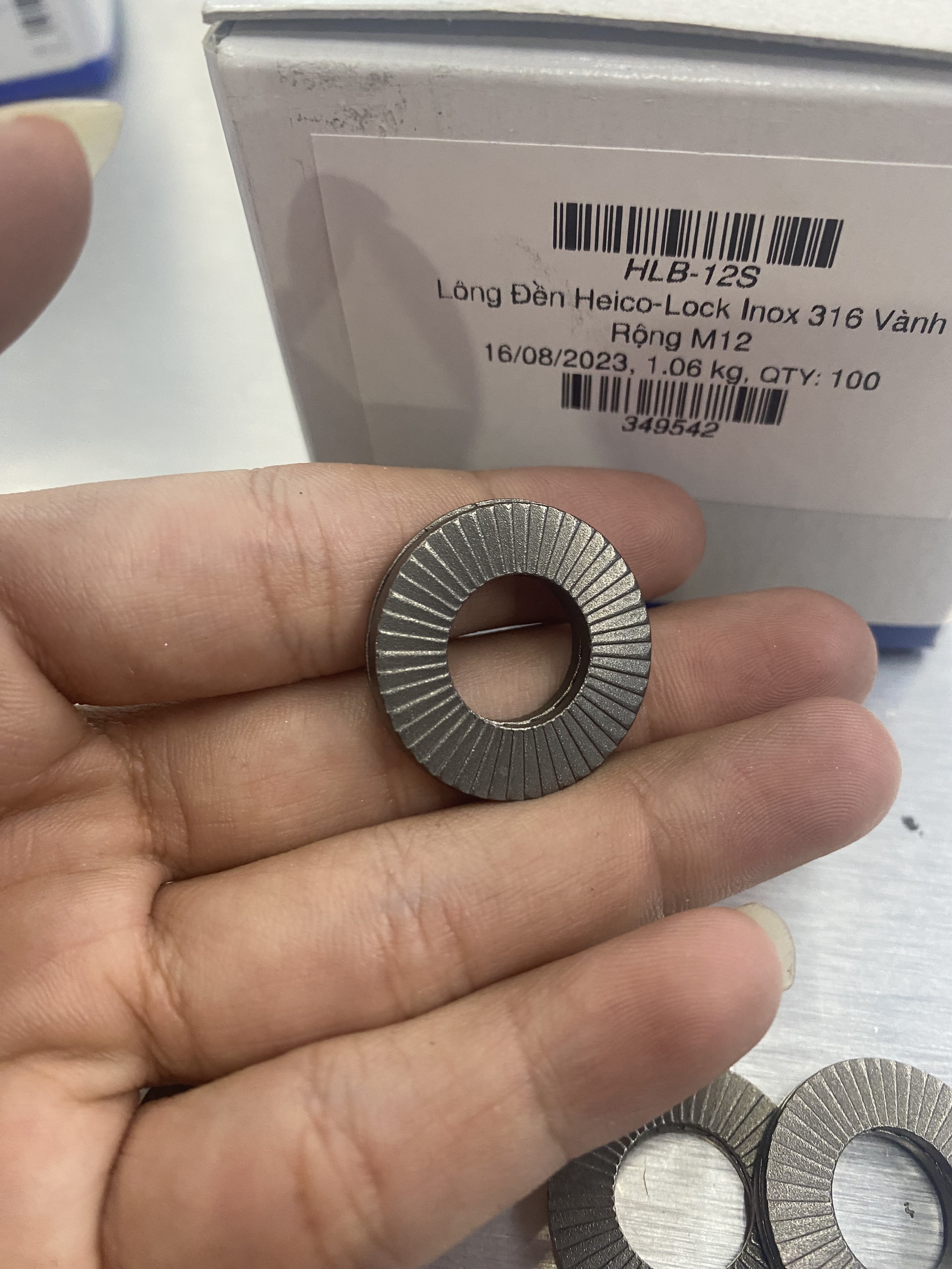 Lông Đền Heico-Lock Inox 316 Vành Rộng M3.5 - Ảnh 4