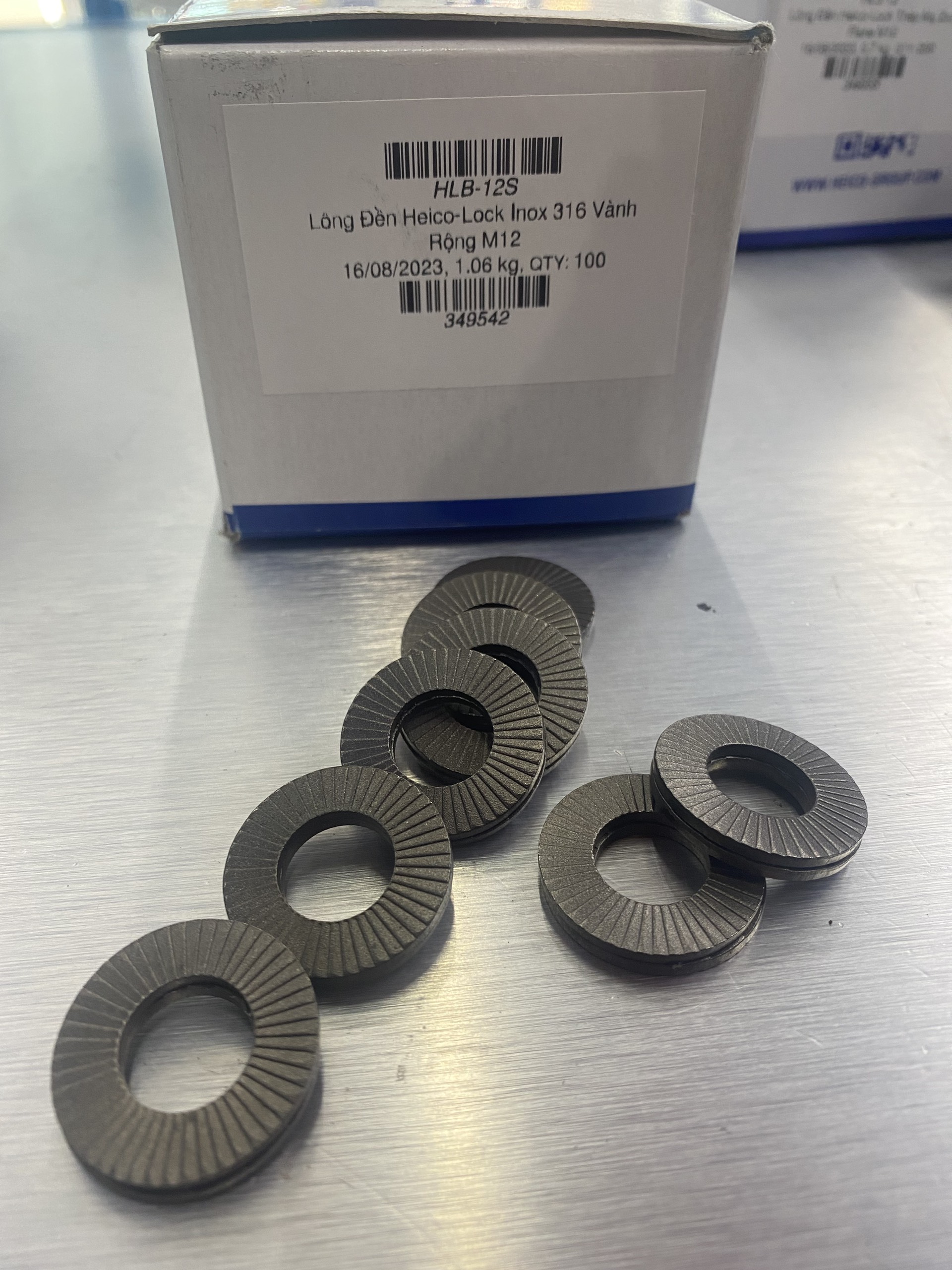 Lông Đền Heico-Lock Inox 316 Vành Rộng 1/2 - Ảnh 9