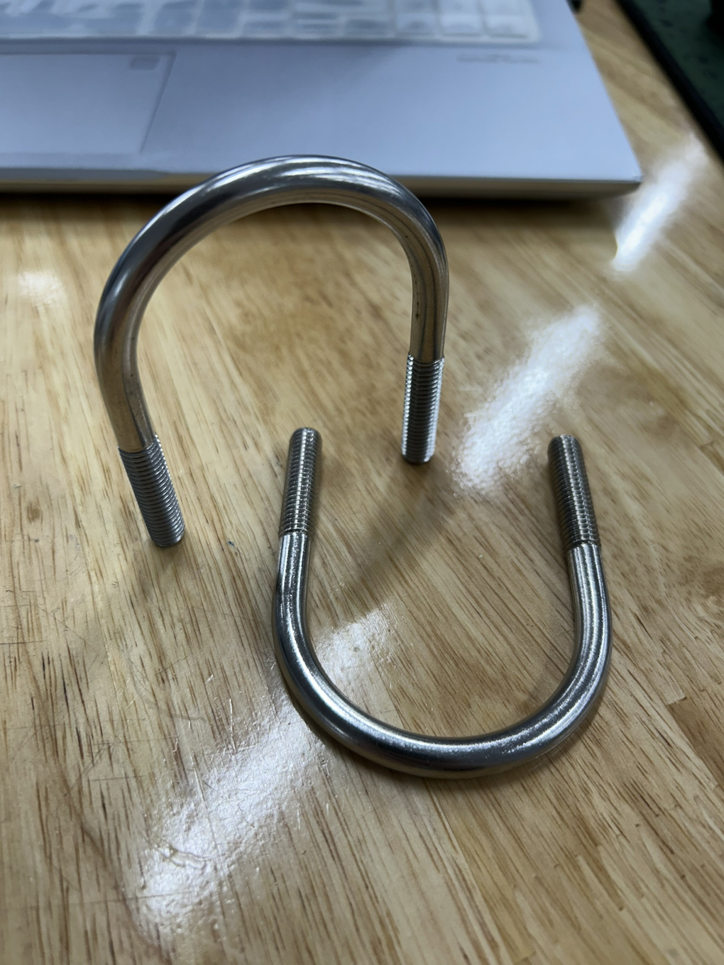 Cùm U Inox 304 DN40 M8x48-75mm - Ảnh 2