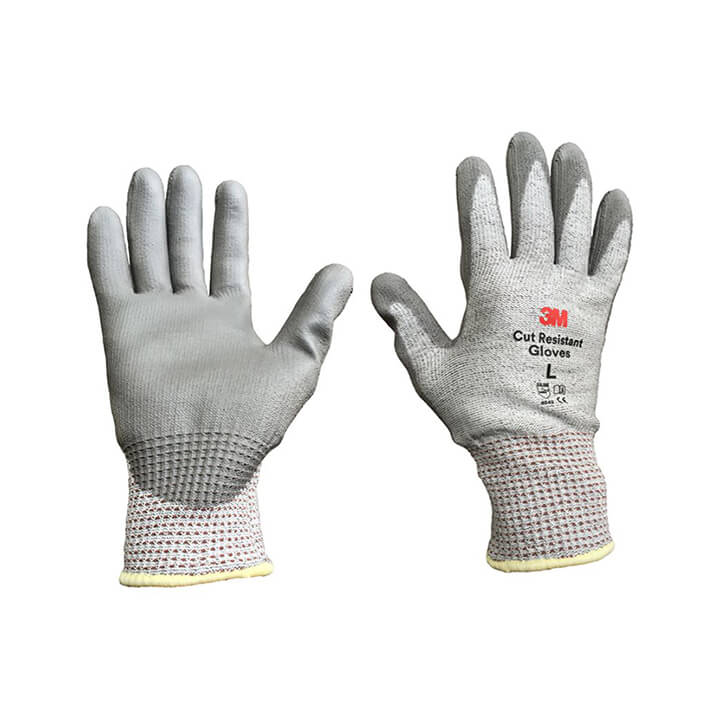 Găng Tay Chống Cắt Cấp Độ 5 Xám Trắng Size M 3M S5PU