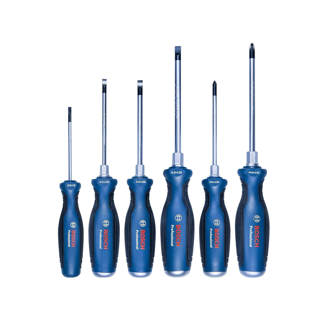 Alternative view of Bộ Tua Vít Đóng 6 Chi Tiết Đầu Dẹp & Bake (SL/PH) Bosch 1600A016BF