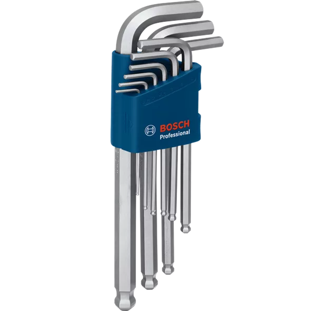 Bộ Lục Giác Đầu Bi Chữ L 9 Chi Tiết Bosch 1600A01TH5