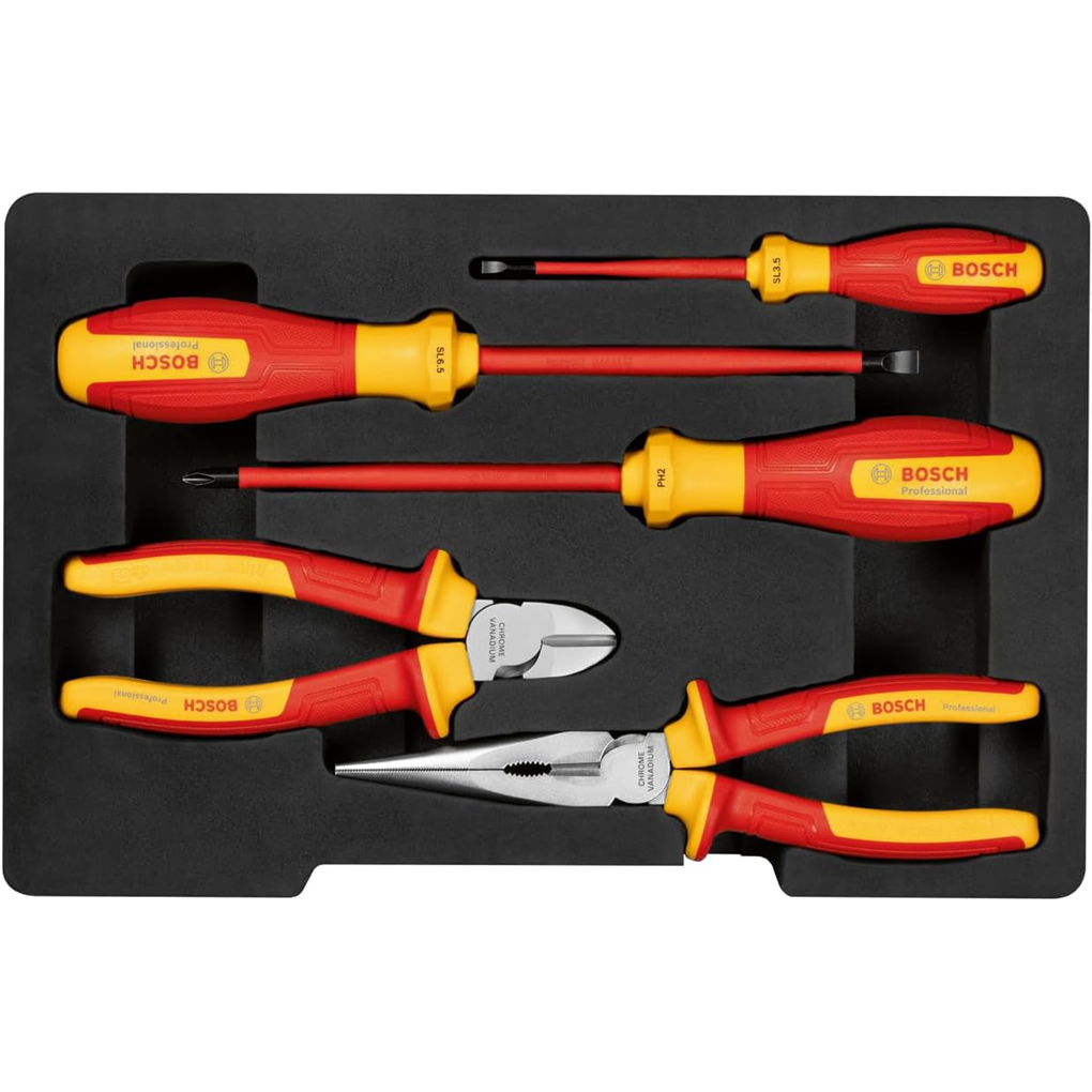 Alternative view of Bộ Đồ Nghề Cách Điện VDE Đa Năng 5 Chi Tiết Bosch 1600A02NG2