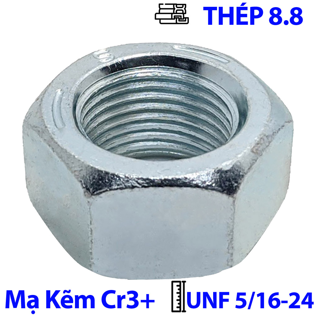 Tán Thép Mạ Kẽm Trắng Cr3+ GR 5 UNF 5/16-24