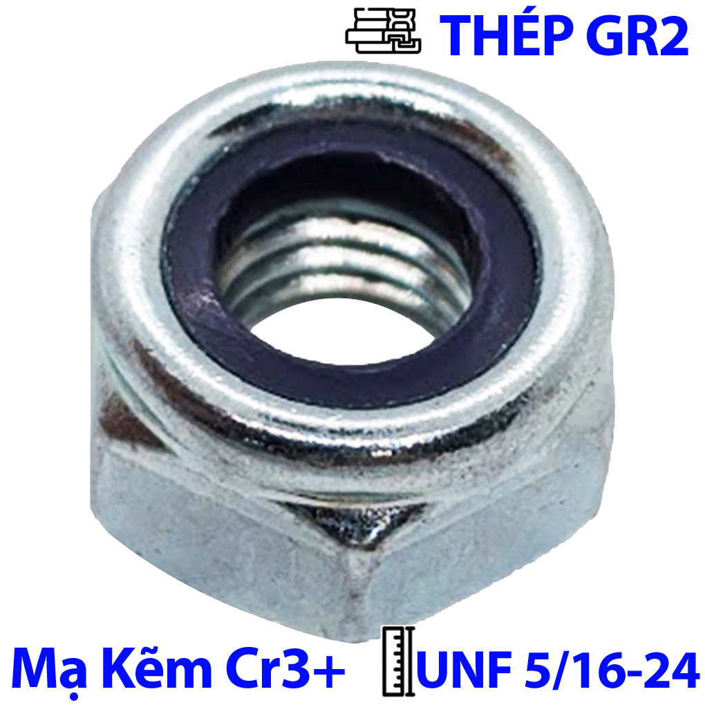 Tán Keo Thép Mạ Kẽm Trắng Cr3+ GR 2 UNF 5/16-24 (NE)