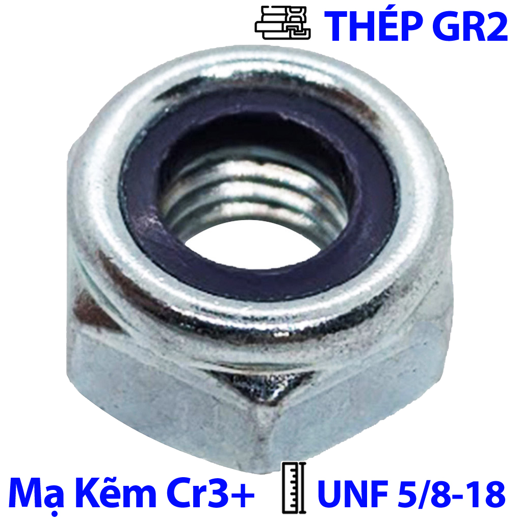 Tán Keo Thép Mạ Kẽm Trắng Cr3+ GR 2 UNF 5/8-18 (NE)