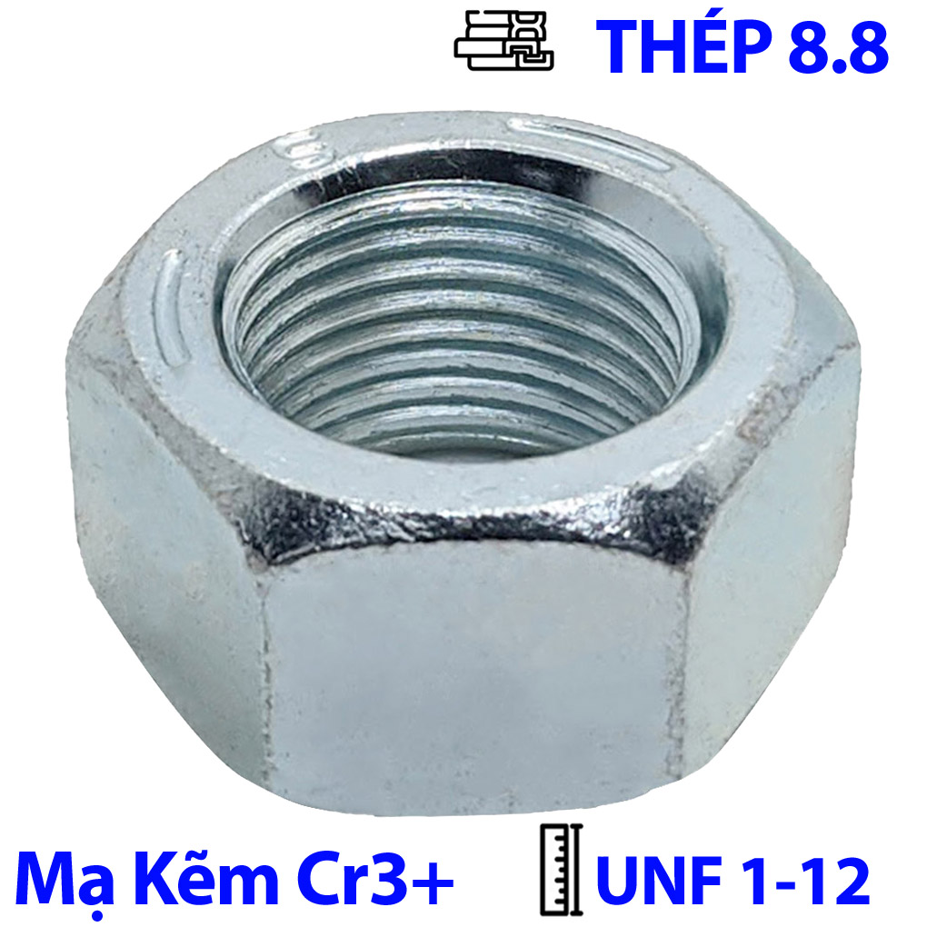 Tán Thép Mạ Kẽm Trắng Cr3+ GR 5 UNF 1-12