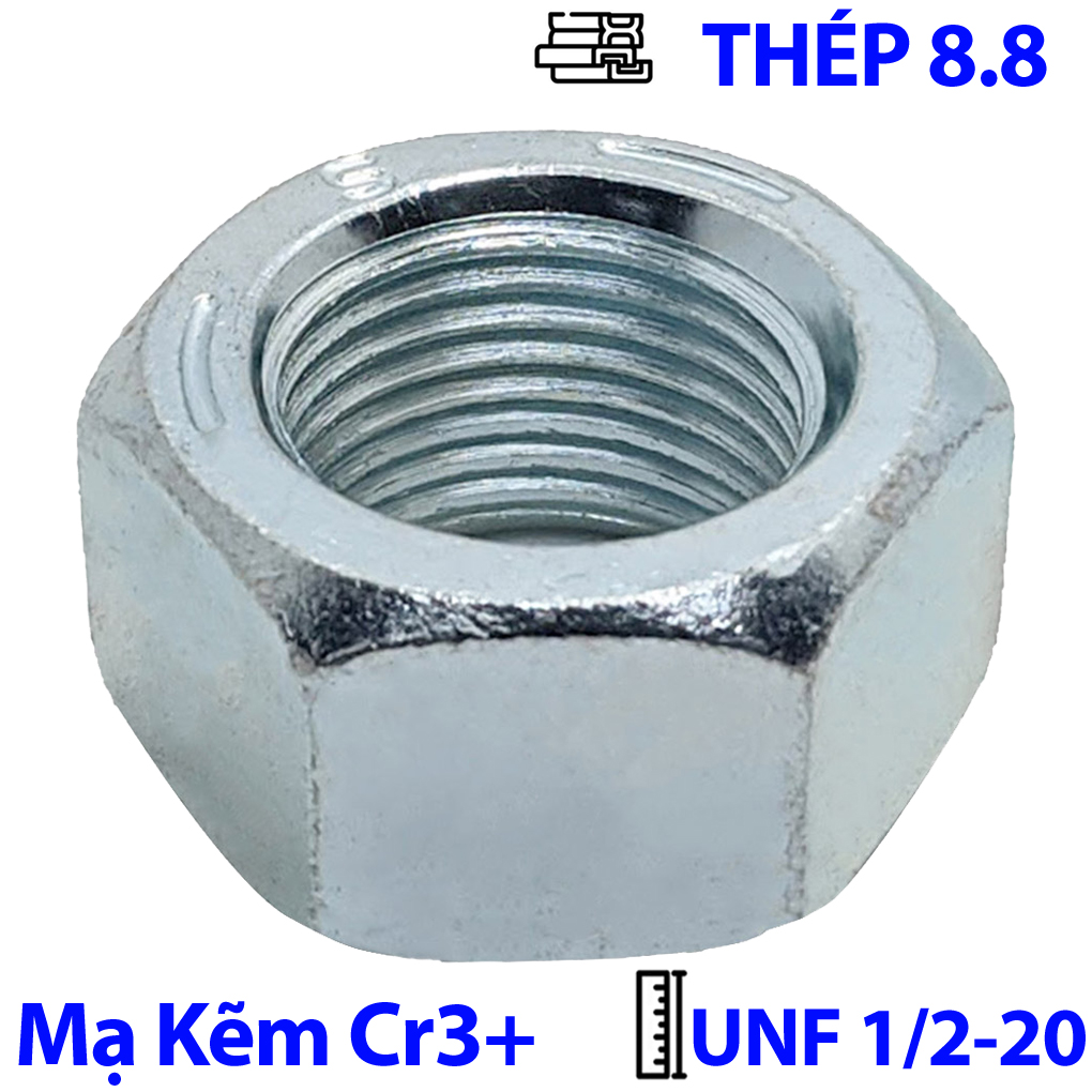 Tán Thép Mạ Kẽm Trắng Cr3+ GR 5 UNF 1/2-20