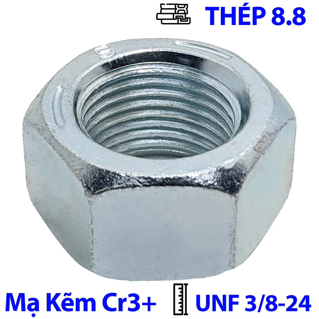 Tán Thép Mạ Kẽm Trắng Cr3+ GR 5 UNF 3/8-24