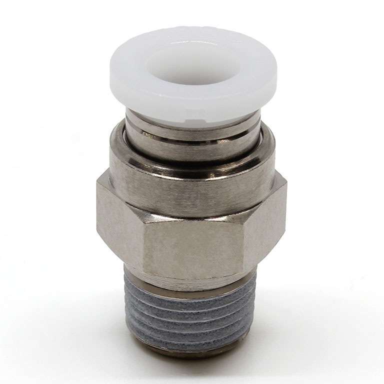 Đầu Nối Nhanh Khí Nén Dạng Thẳng Thân Lục Giác Ren Ngoài Pisco PC1/4-N1U