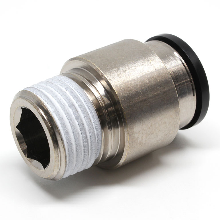 Đầu Nối Nhanh Khí Nén Thẳng Phi 16mm Ren Ngoài R1/2 Pisco POC16-04