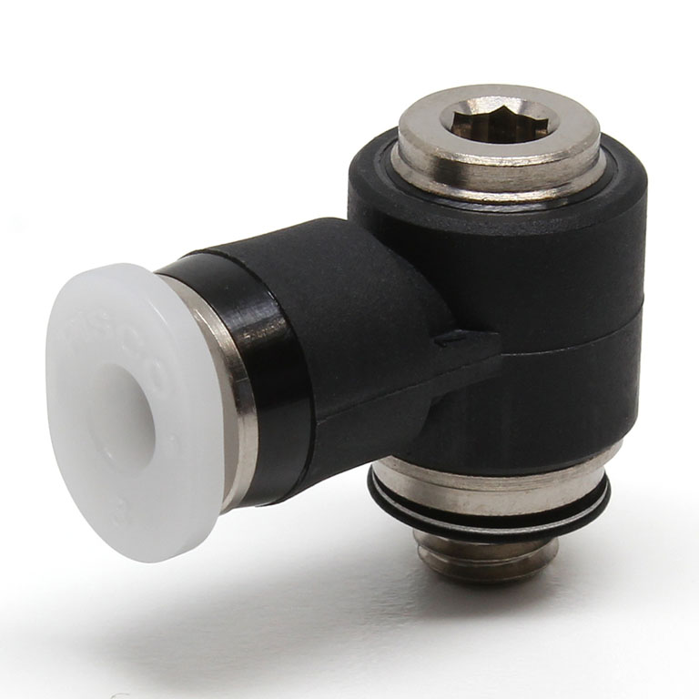 Đầu Nối Nhanh Khí Nén Dạng Cong 90° Đầu Lục Giác Chìm Ren Ngoài Pisco POL1/8-U10MU