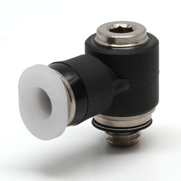 Đầu Nối Nhanh Khí Nén Dạng Cong 90° Đầu Lục Giác Chìm Ren Ngoài Pisco POL5/32-U10MU