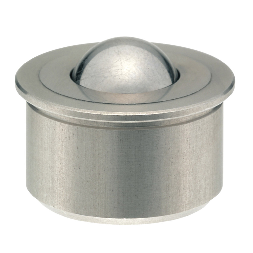 Con Lăn Bi Loại Ép Chặt Thân Inox-Bi Nhựa POM 9mm BCHAJ9