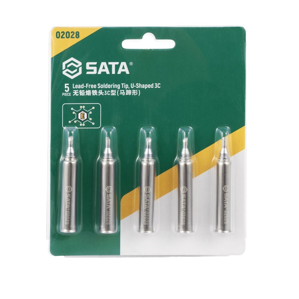 Alternative view of Bộ 5 Đầu Hàn Mỏ Hàn Chì Loại 3C Mũi Chữ U Sata 02028