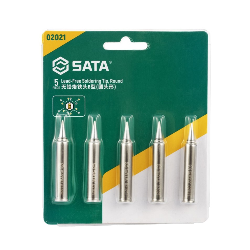 Alternative view of Bộ 5 Đầu Hàn Mỏ Hàn Chì Loại B Mũi Tròn Sata 02021