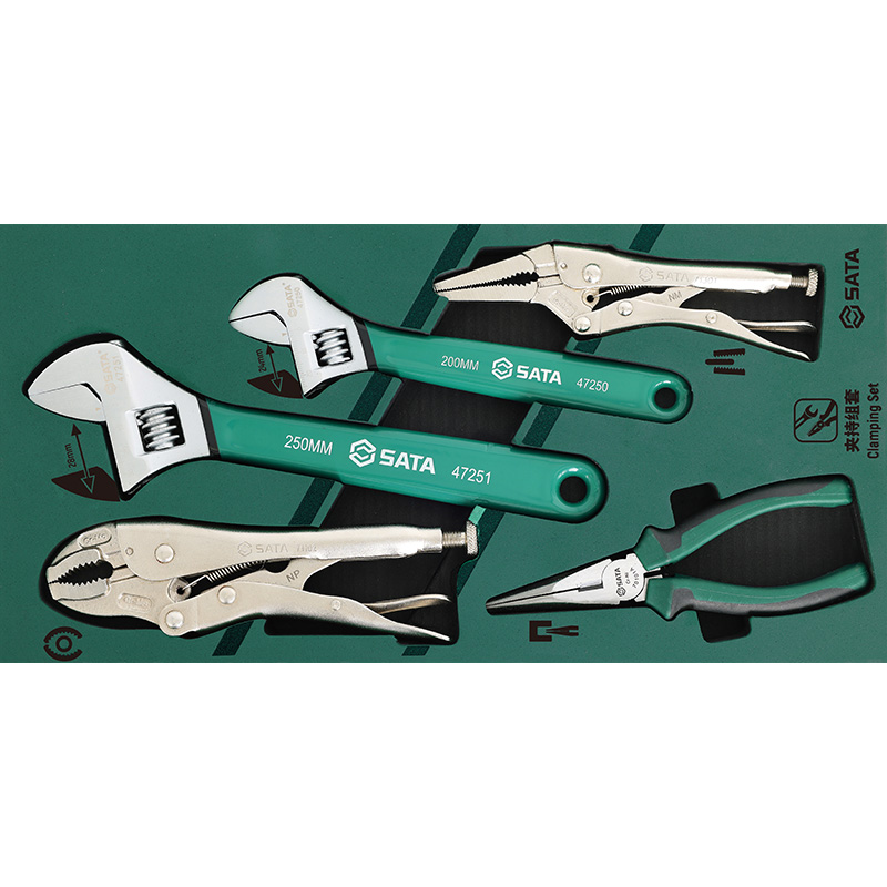 Bộ Dụng Cụ (Kìm và Mỏ Lết) Sata 5 Chi Tiết 09909A - Ảnh 3