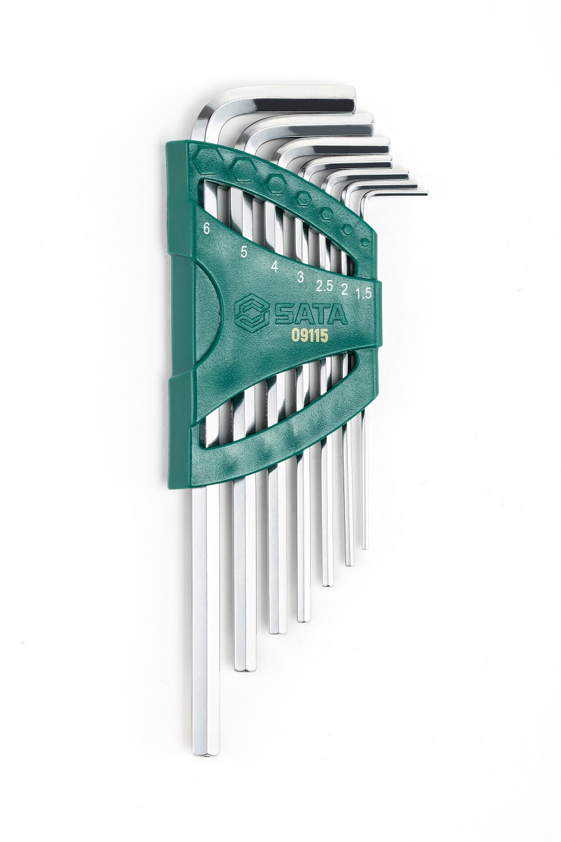 Bộ Lục Giác Đầu Bằng Chữ L Dài Sata 7 Chi Tiết 09115