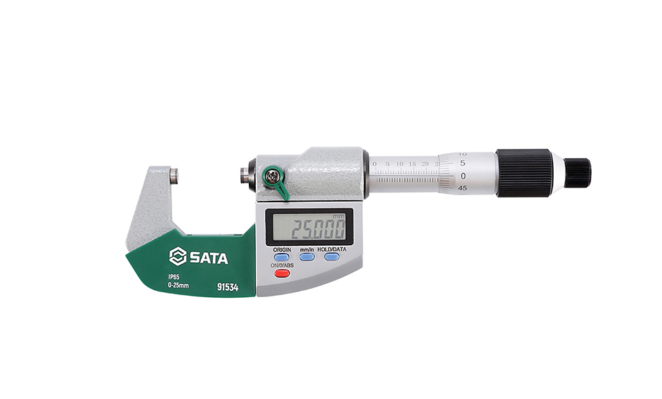 Thước Panme Điện Tử 0-25mm Sata 91534