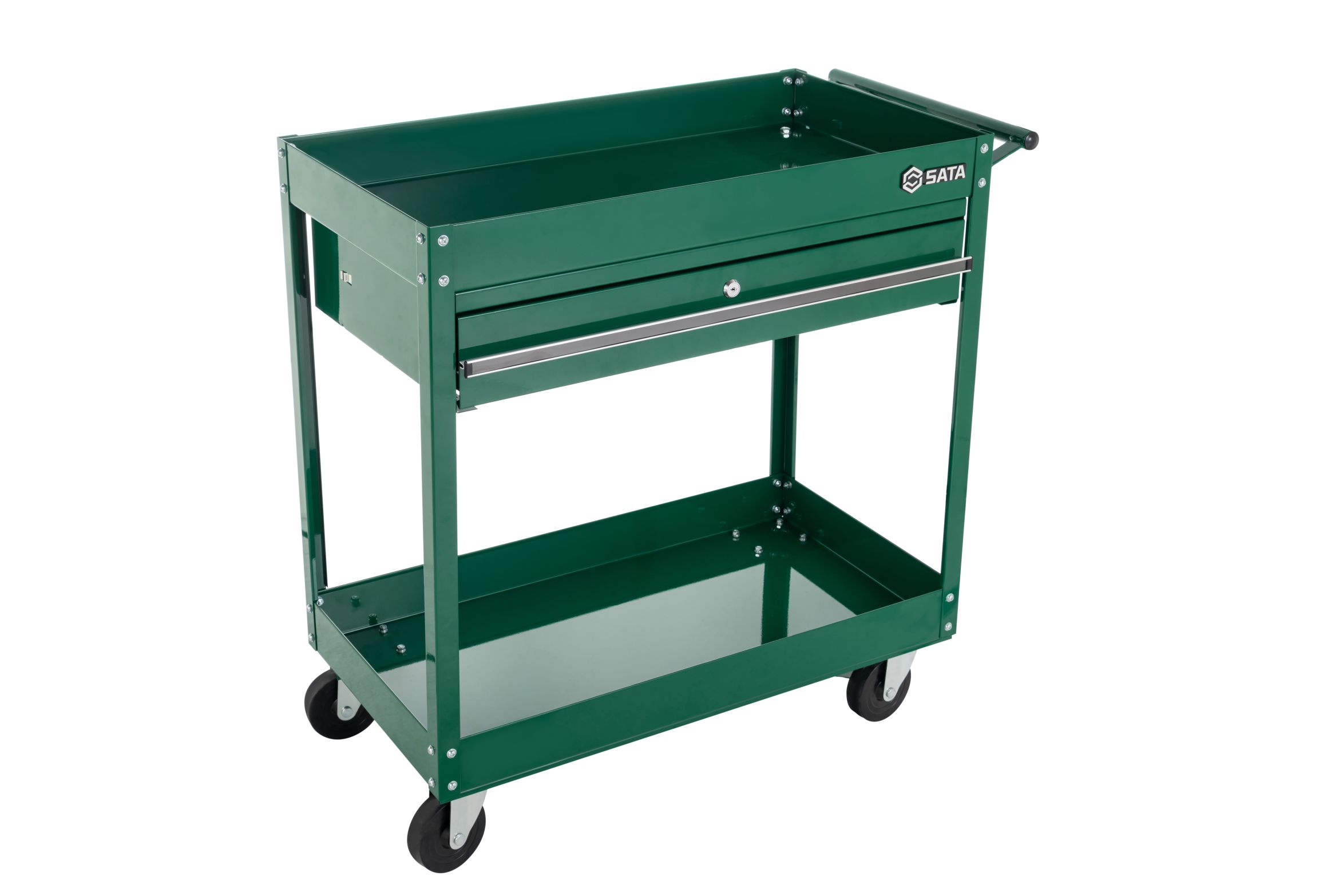 Xe Đẩy 2 Tầng - 1 Ngăn Kéo Đơn (845x416x84mm) Sata 95108A