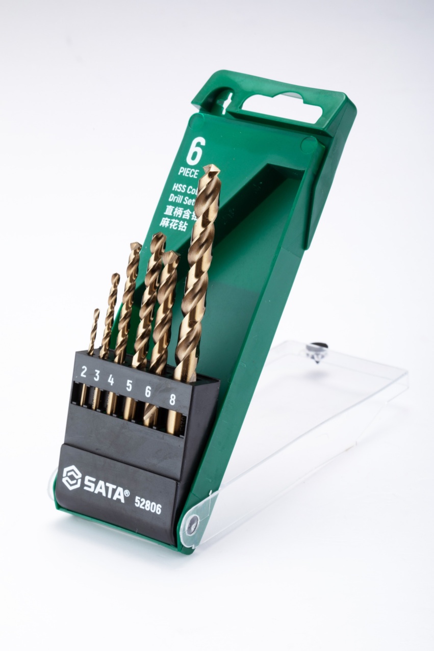 Bộ 6 Mũi Khoan Inox Chuôi Tròn Sata 52806