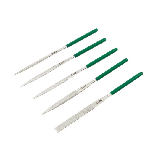 Bộ Dũa 5 Chi Tiết Bằng Thép Hợp Kim 5X180mm Sata 03850