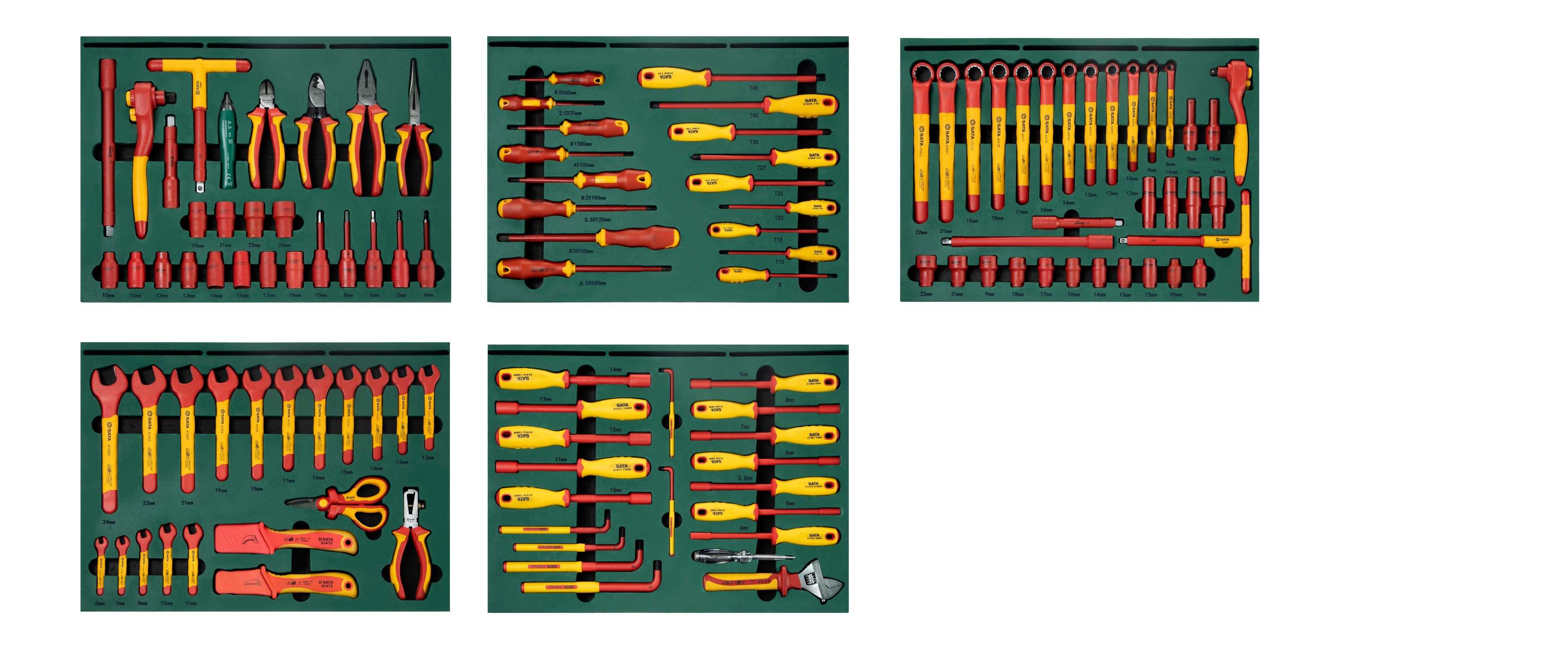 Bộ Dụng Cụ Cách Điện 1000V 116 Chi Tiết Sata 09936