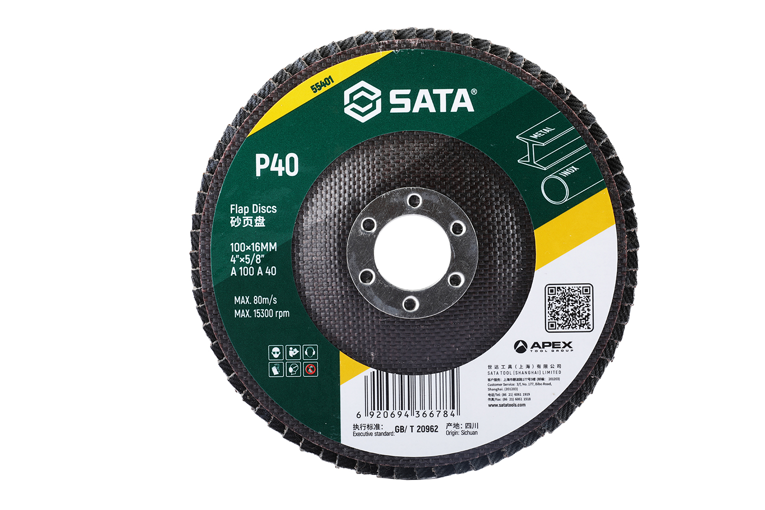 Đá Nhám Xếp 100×P40×16mm Sata 55401