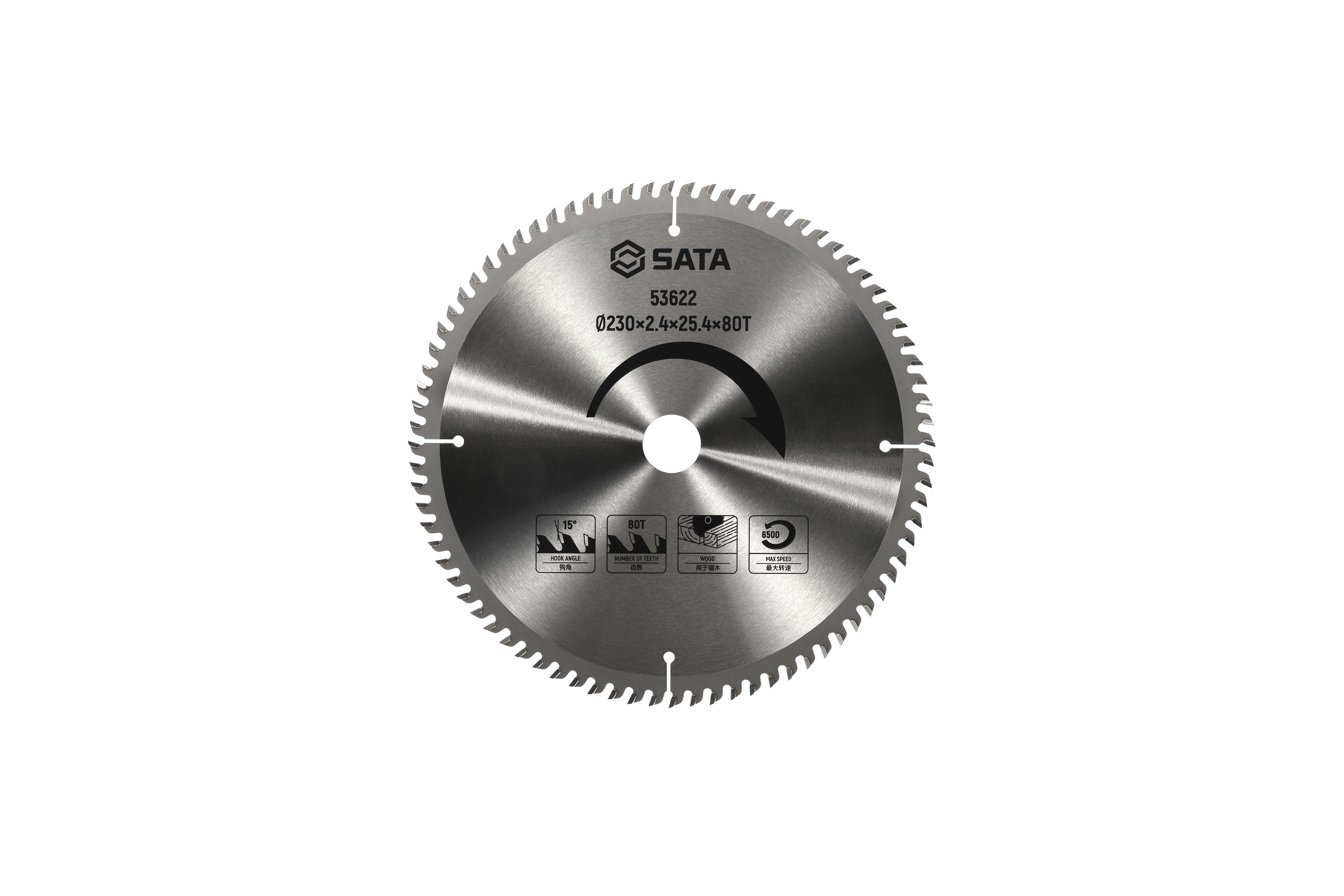 Alternative view of Lưỡi Cưa Gỗ Ø230×2.4×25.4×60T Sata 53621