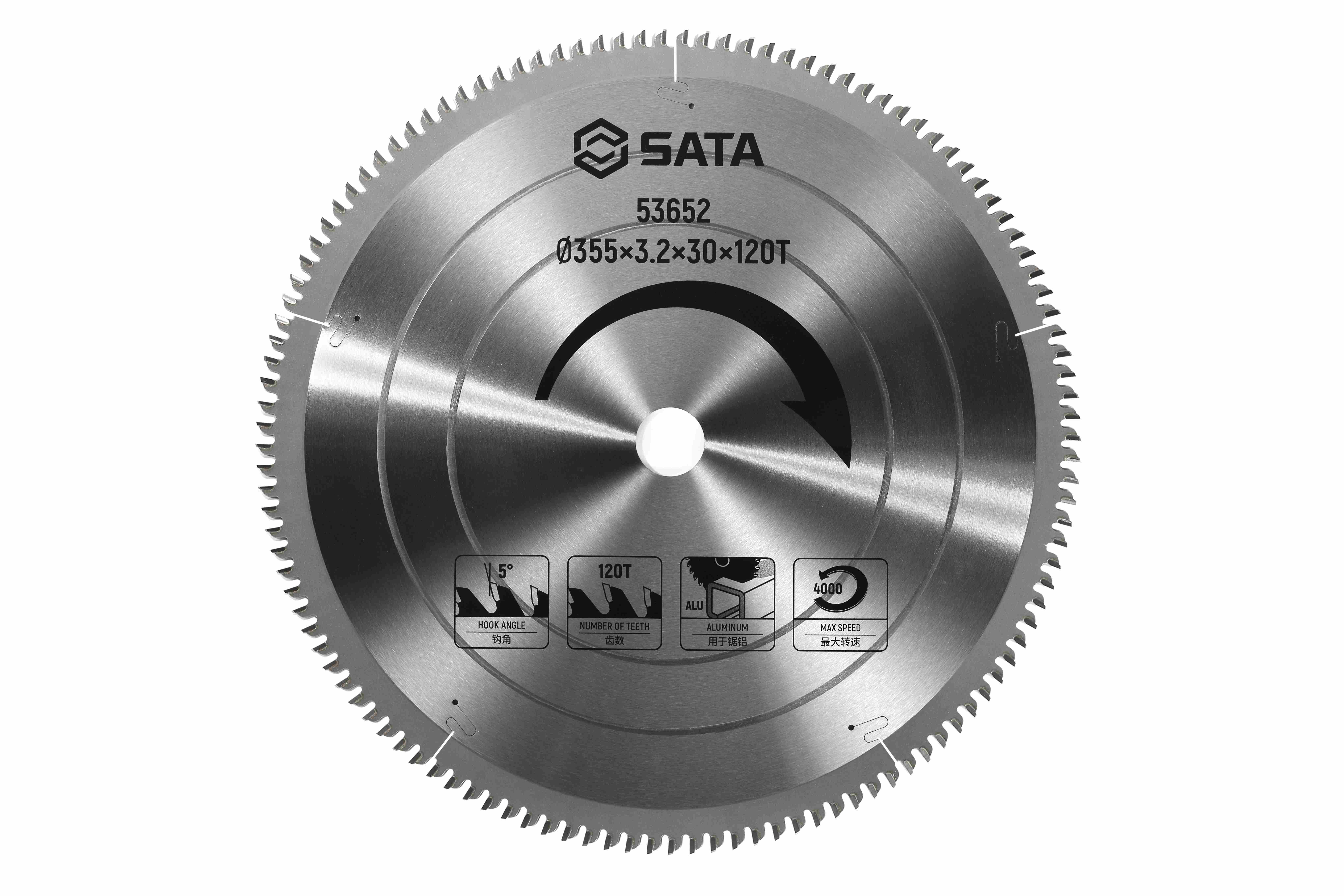 Alternative view of Lưỡi Cưa Gỗ Ø355×3.2×30×100T Sata 53651