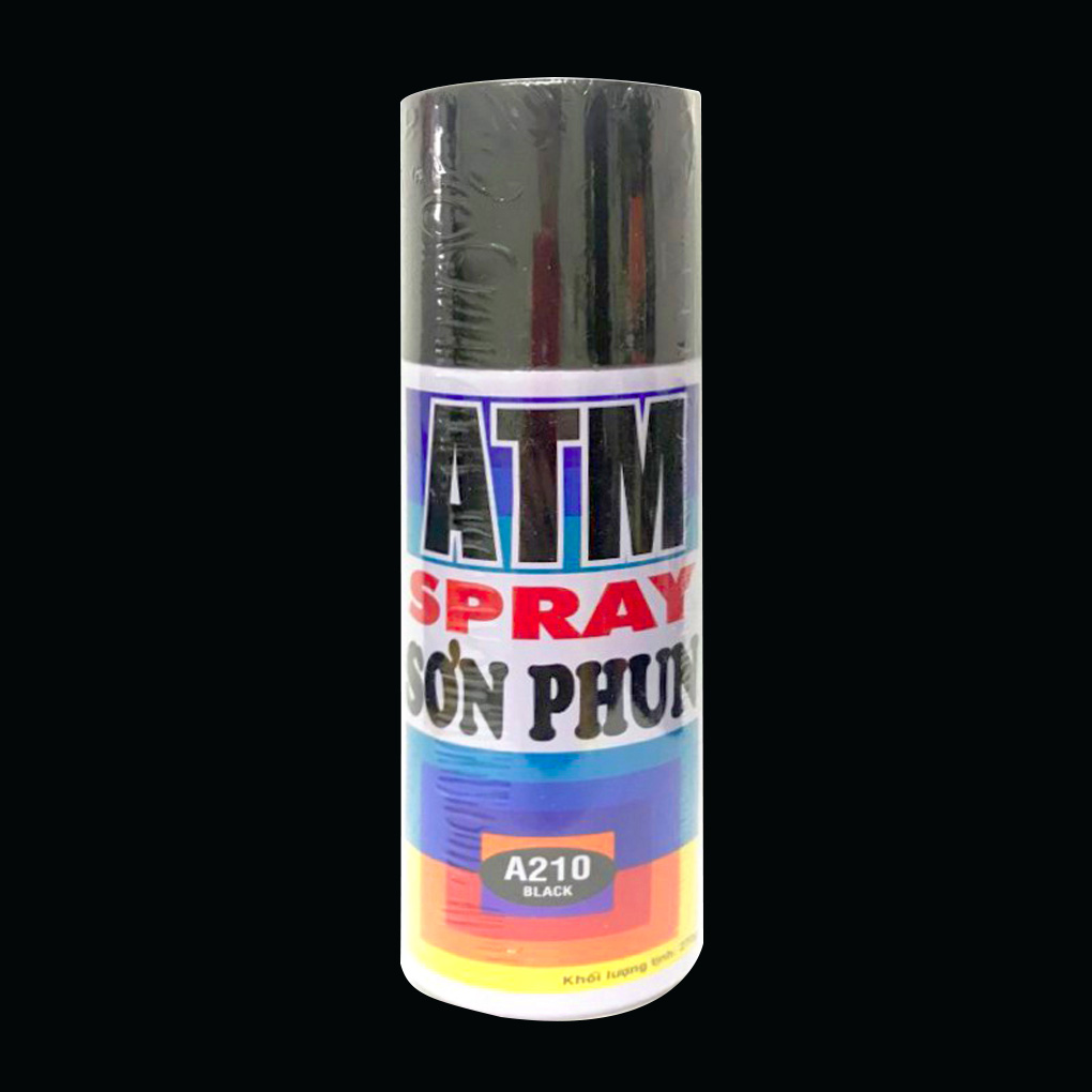 Sơn Xịt ATM A210 Màu Đen Bóng