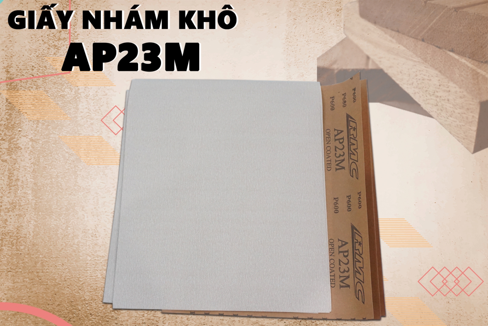 Alternative view of Giấy nhám khô RMC AP23M Độ Nhám 120