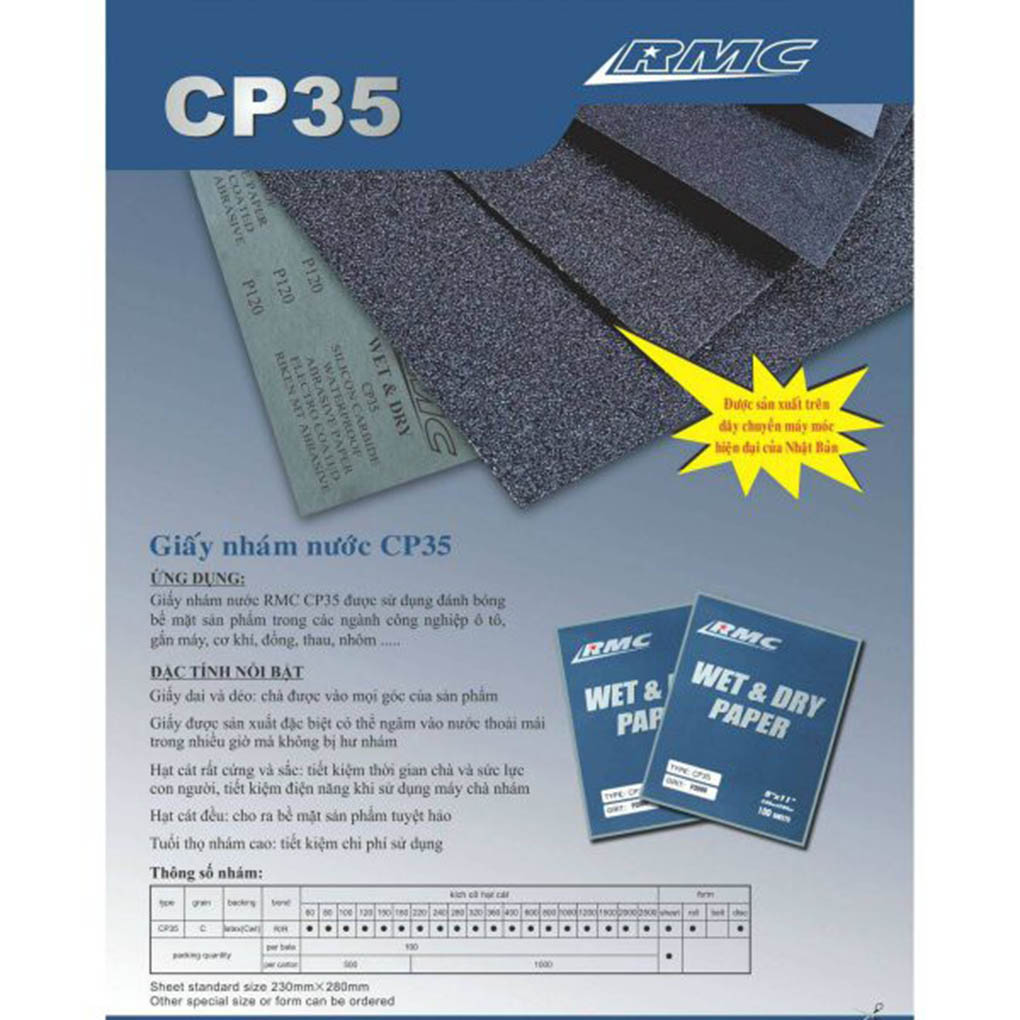 Alternative view of Giấy nhám nước RMC CP35 Độ Nhám 600