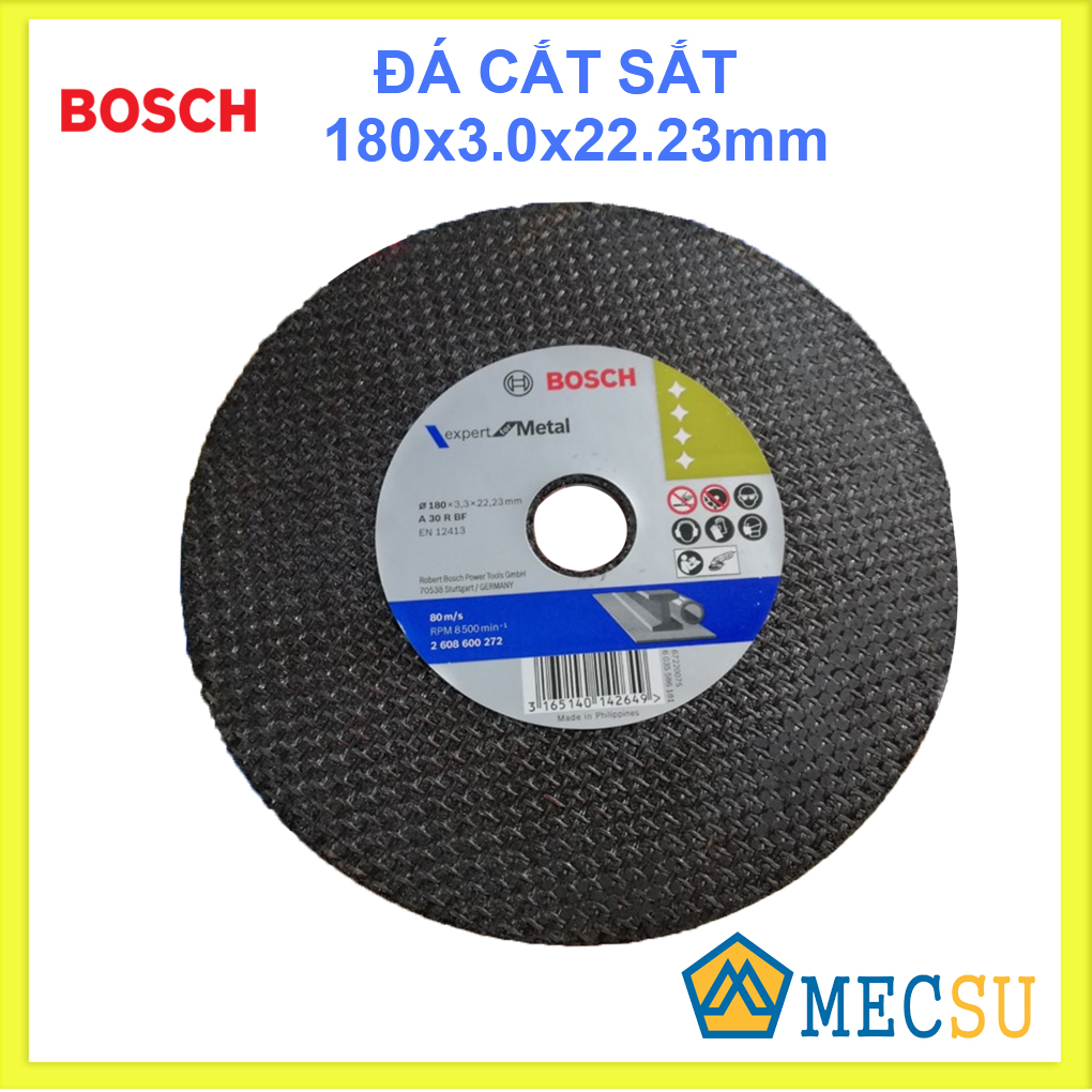 Đá cắt sắt 180x3.3x22.2mm Bosch 2608600272