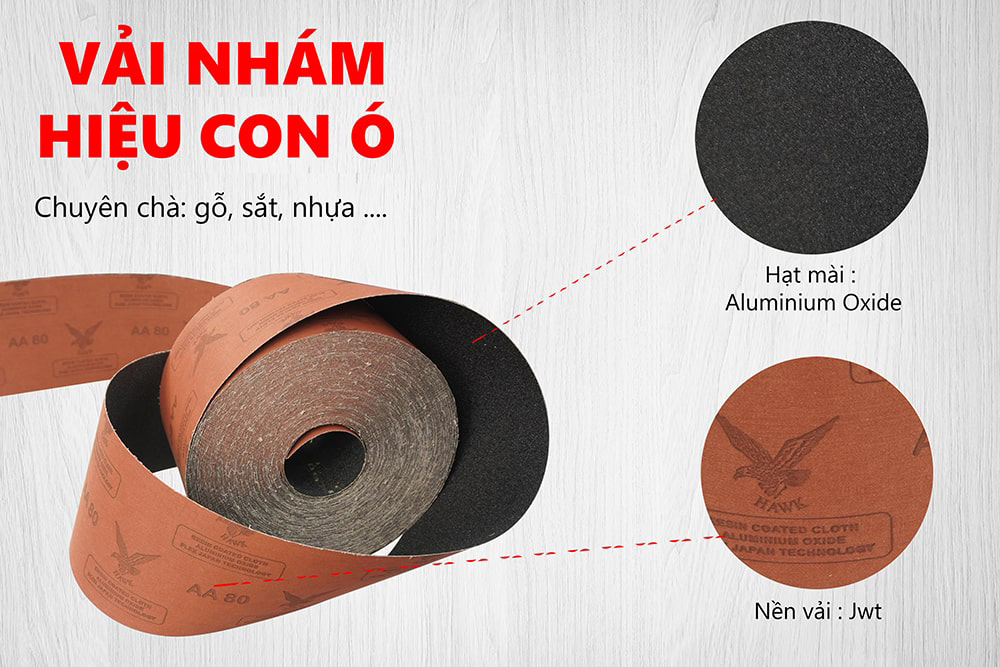 Alternative view of Nhám Cuộn Con Ó HAWK 4"x45m Độ Nhám 100