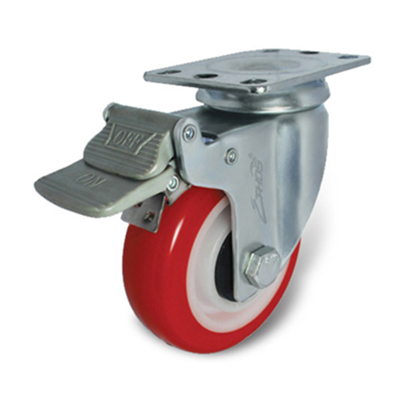 Bánh Xe PU 4Inch-100Kg/Bánh Ethos 273URY100P01 (Xoay Có Khóa)