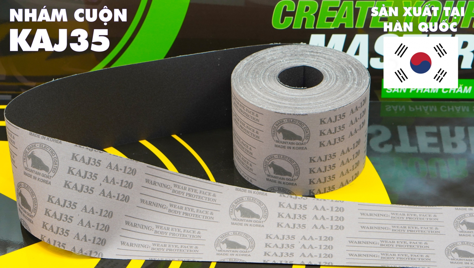 Alternative view of Nhám Cuộn Dê Mềm MOUNTAIN GOAT KAJ35 4"x45m Độ Nhám 60