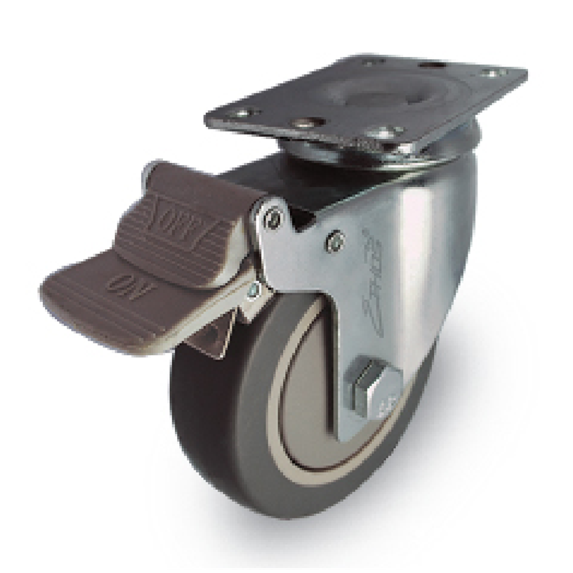 Bánh Xe Cao Su 3Inch-75Kg/Bánh Ethos 273TPY075P01 (Xoay Có Khóa)