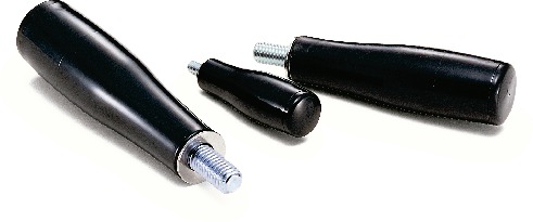 Tay Nắm Xoay Nhựa Đen Phi 18 Ren Ngoài M5 Thép Mạ Chrome NBK Dòng GTR