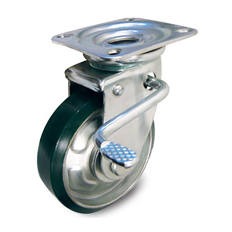 Bánh Xe PU 3Inch-180Kg/Bánh Ethos 663PUZ075JB1 (Xoay Có Khóa)