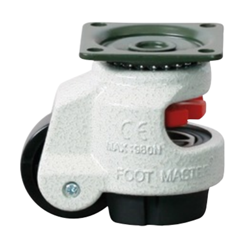 Bánh Xe Nylon Điều Chỉnh Độ Cao Footmaster GDN-40F-NYN (Plate Type)
