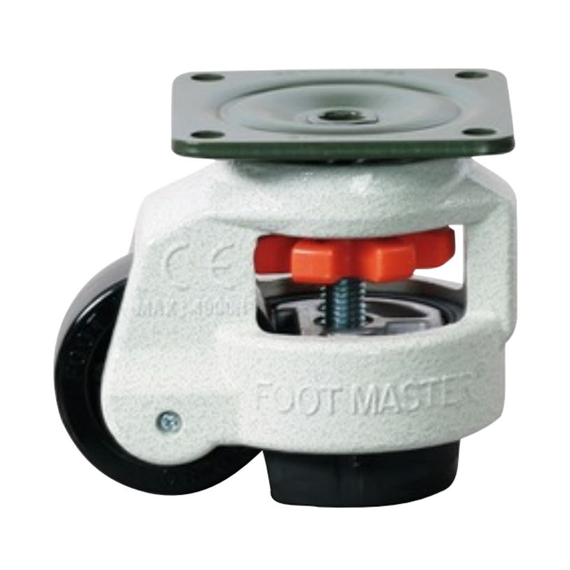 Bánh Xe Nylon Điều Chỉnh Độ Cao Footmaster GDN-80F-NYN (Plate Type)