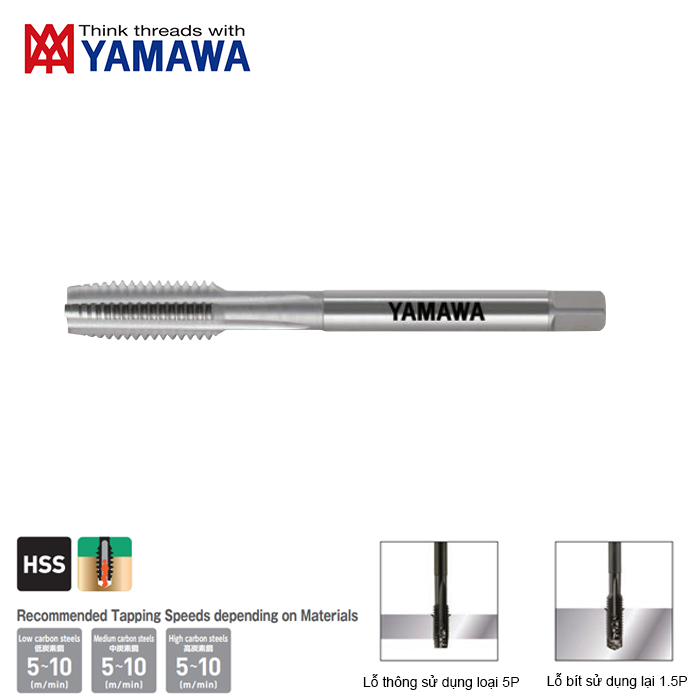 Mũi Taro Tay HT P1 1/16'' SM 80 5P YAMAWA TNMPS04B5