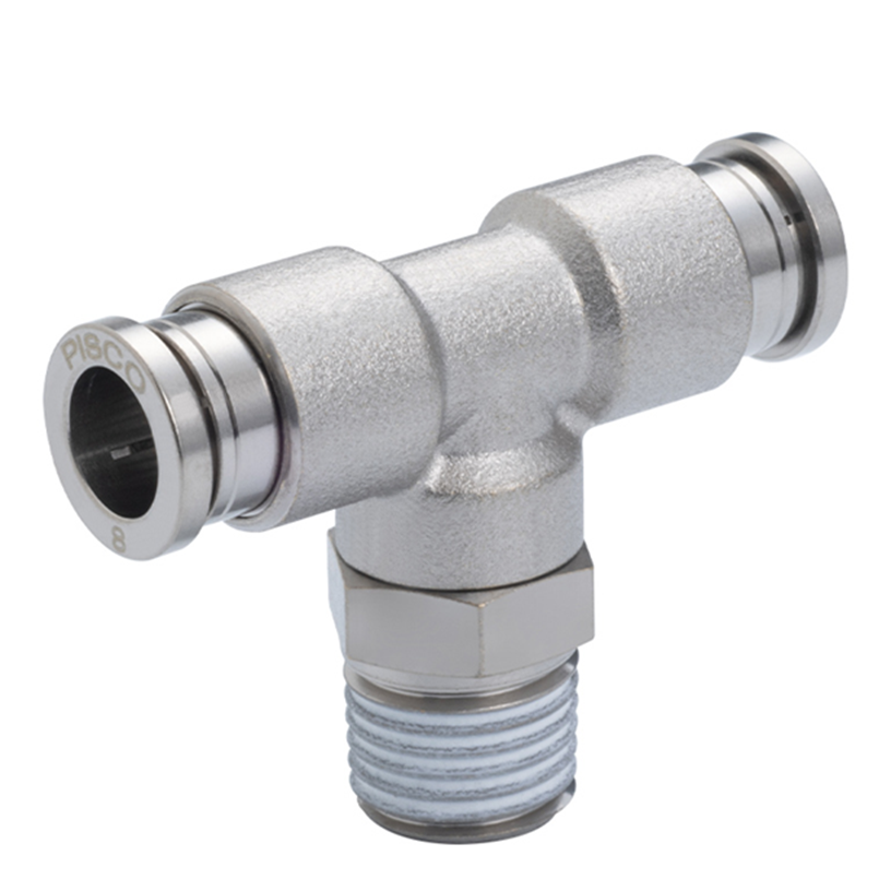 Đầu Nối Nhanh Khí Nén Dạng Chữ T Ren Ngoài Pisco KB6-03-1