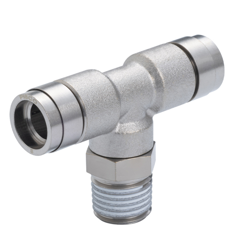 Đầu Nối Nhanh Khí Nén Dạng Chữ T Ren Ngoài Pisco KB6-03-F