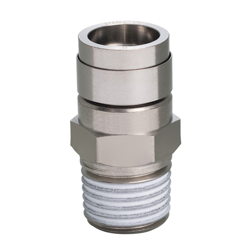 Đầu Nối Nhanh Khí Nén Dạng Thẳng Thân Lục Giác Ren Ngoài Pisco KC12-04-F