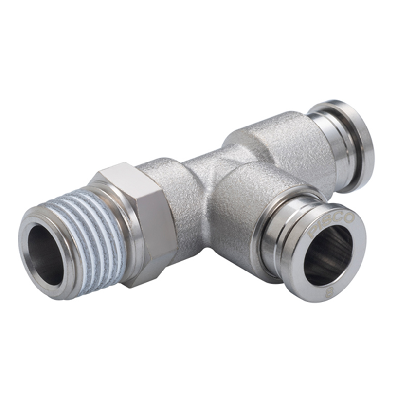 Đầu Nối Nhanh Khí Nén Dạng Chữ T Ren Ngoài Pisco KD10-02-1-F